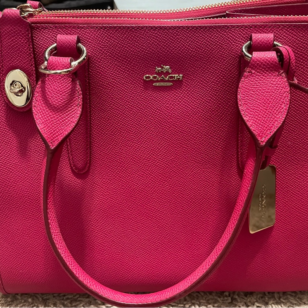 Coach Fuchsia Leather Satchel